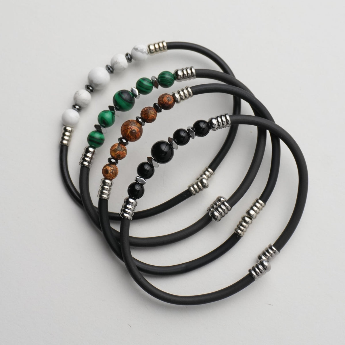 Minimalist Kahverengi Tibet Akik Taşı Ayarlanabilir Bileklik