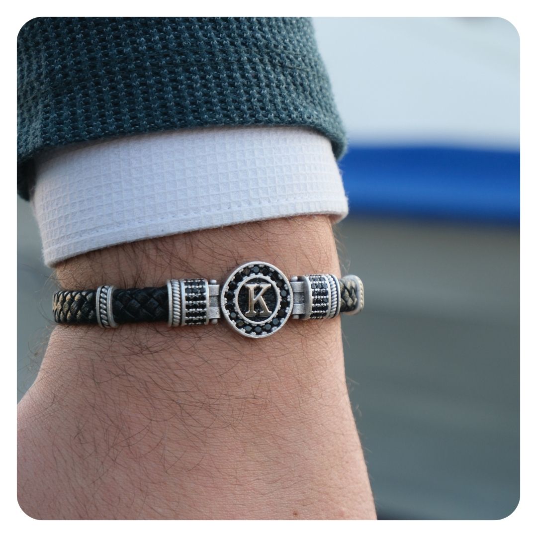 Kişiselleştirilebilir Lider Hakiki Deri Erkek Bileklik