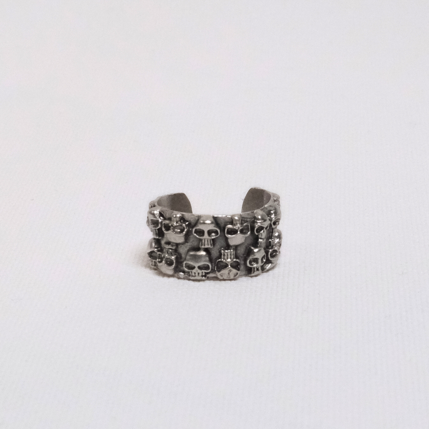 Kurukafa Figürlü Kararma Ve Solmaya Dayanıklı Ayarlanabilir Erkek Yüzük