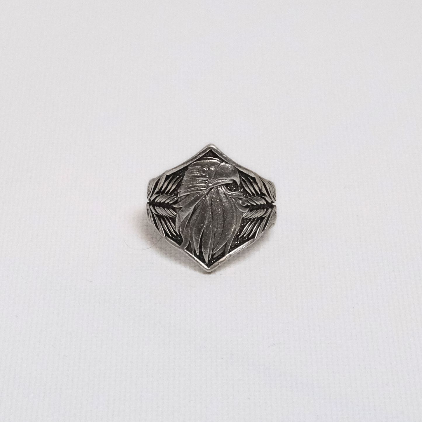 Kartal Figürlü Kararma Ve Solmaya Dayanıklı Ayarlanabilir Erkek Yüzük