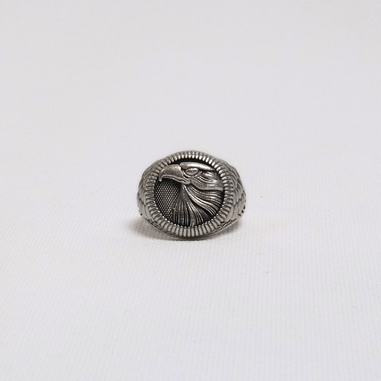 Kartal Figürlü Kararma Ve Solmaya Dayanıklı Ayarlanabilir Erkek Yüzük