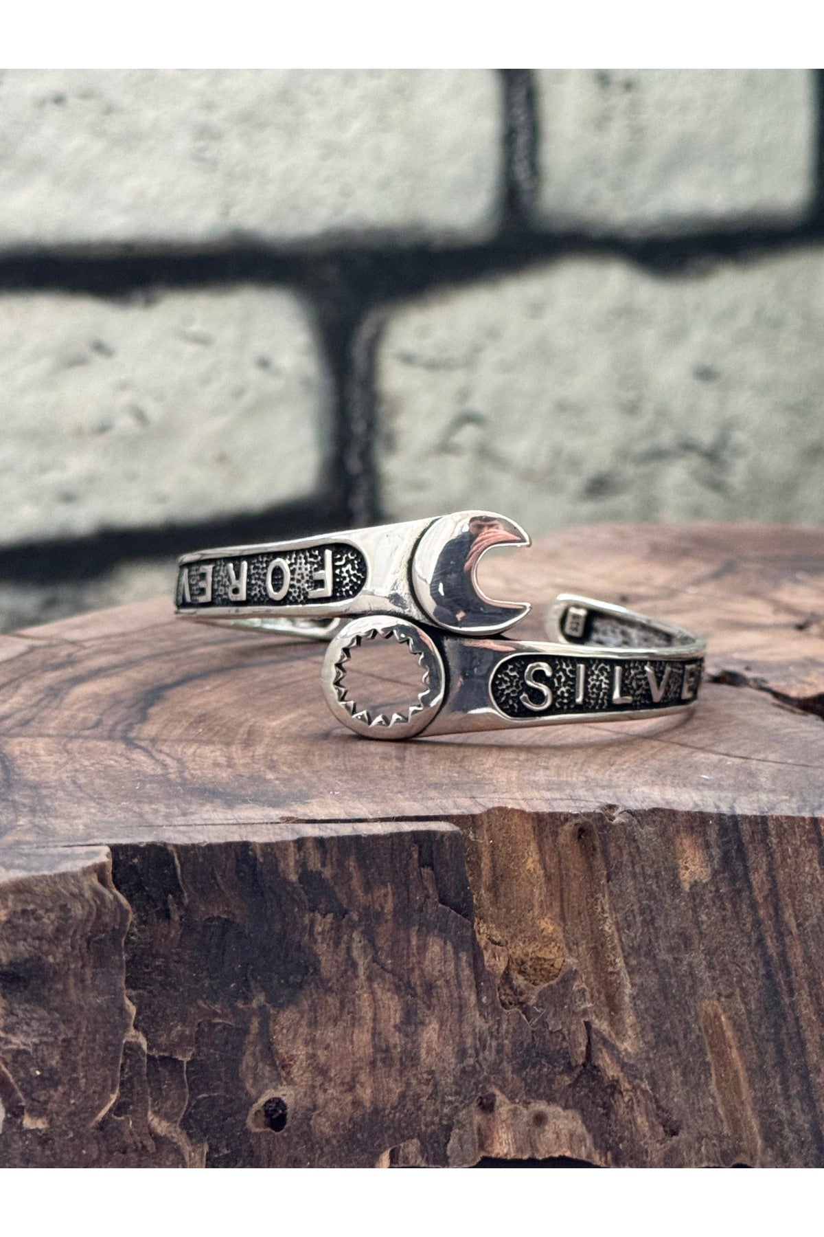 925 Ayar gümüş ayarlanabilir kelepçe bileklik