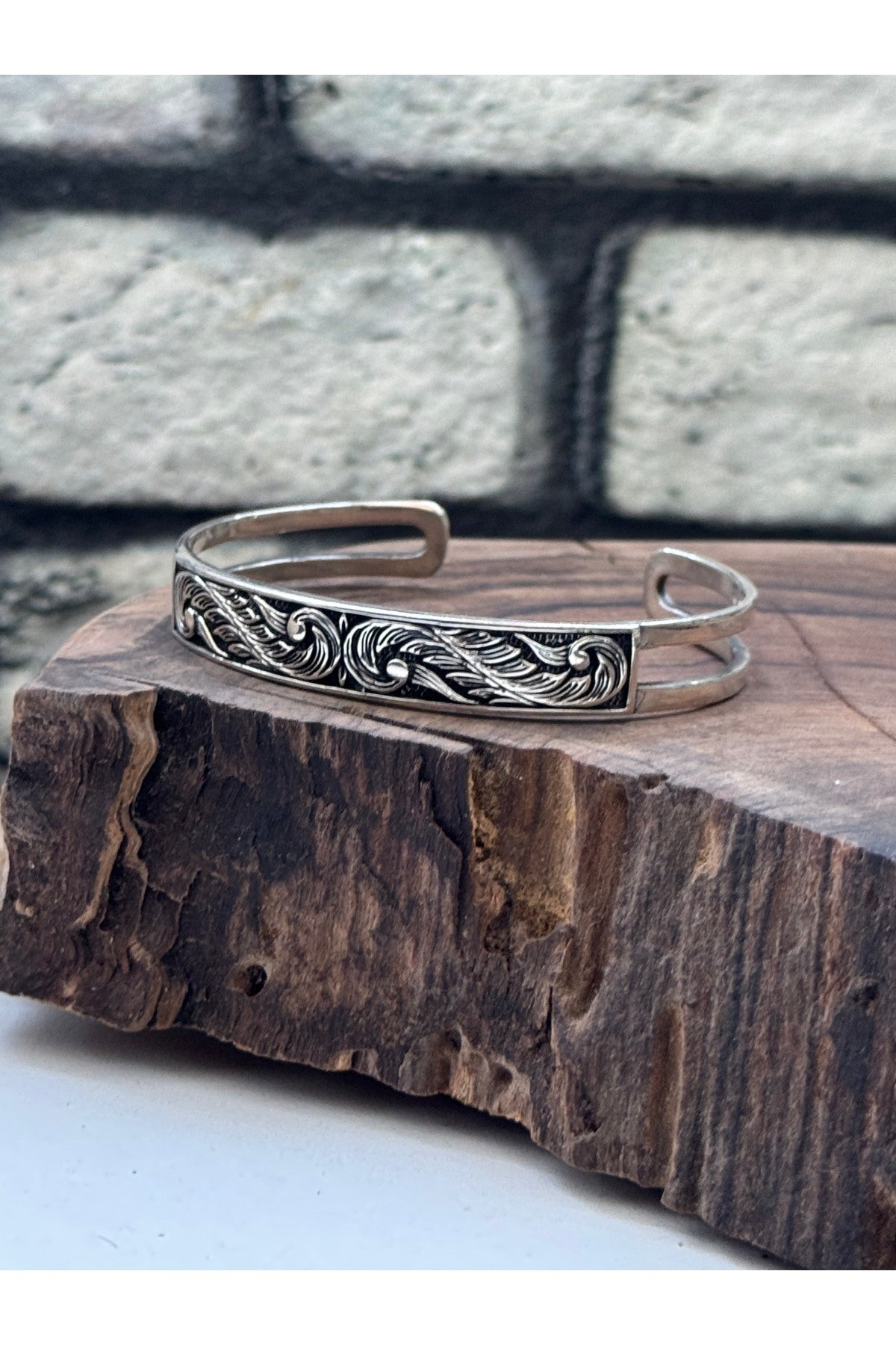 925 Ayar gümüş ayarlanabilir kelepçe bileklik