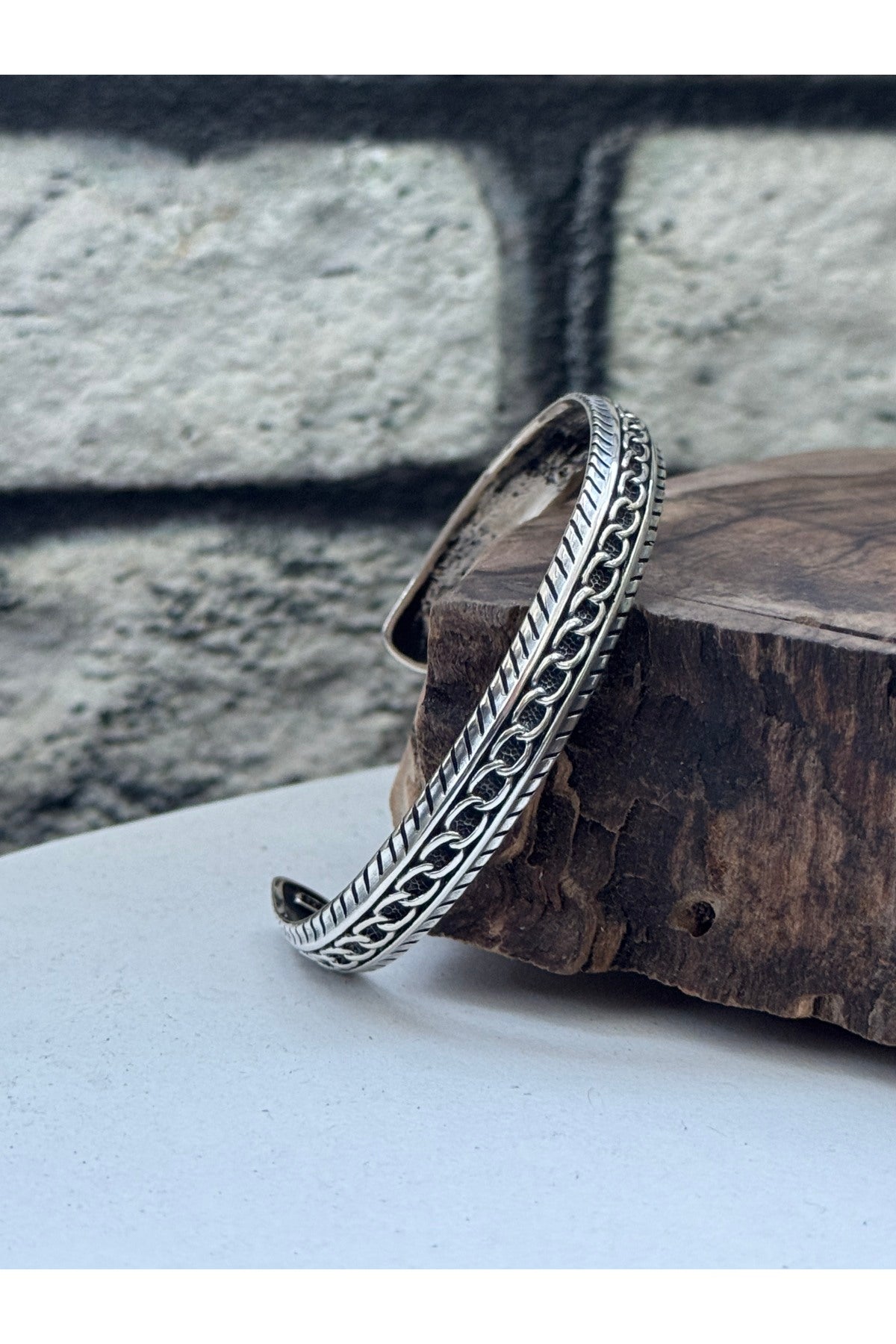 925 Ayar gümüş ayarlanabilir kelepçe bileklik