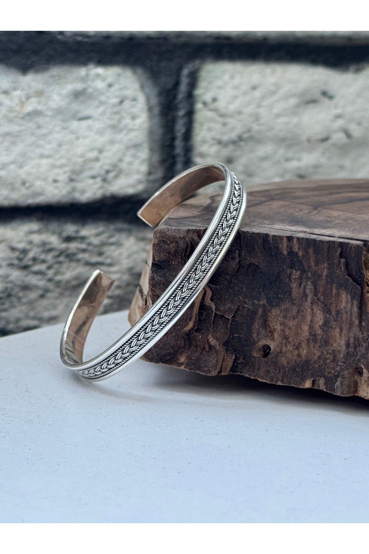 925 Ayar gümüş ayarlanabilir kelepçe bileklik