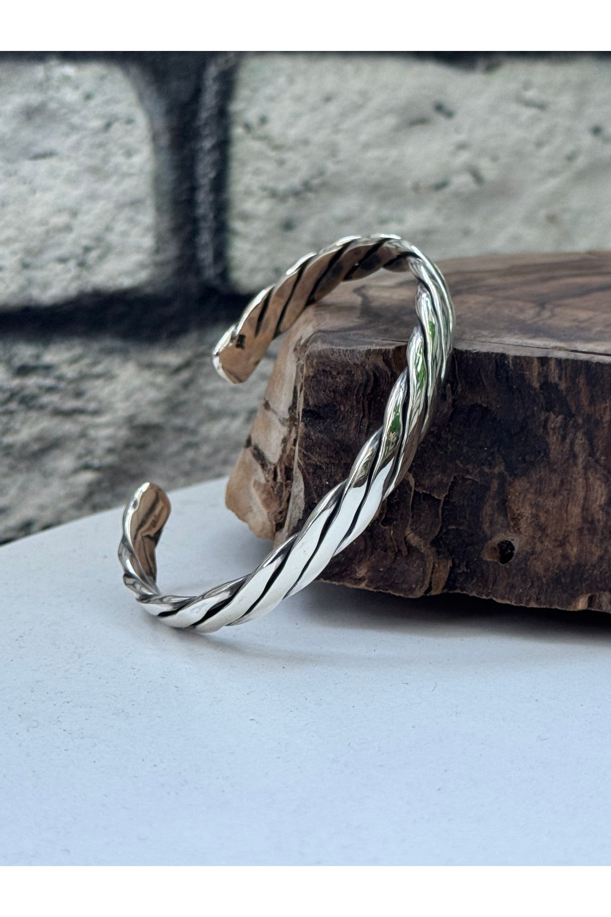 925 Ayar gümüş ayarlanabilir kelepçe bileklik