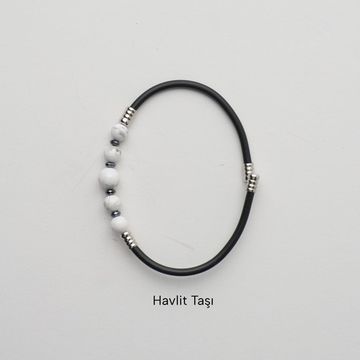 Minimalist Havlit Taşı Ayarlanabilir Bileklik