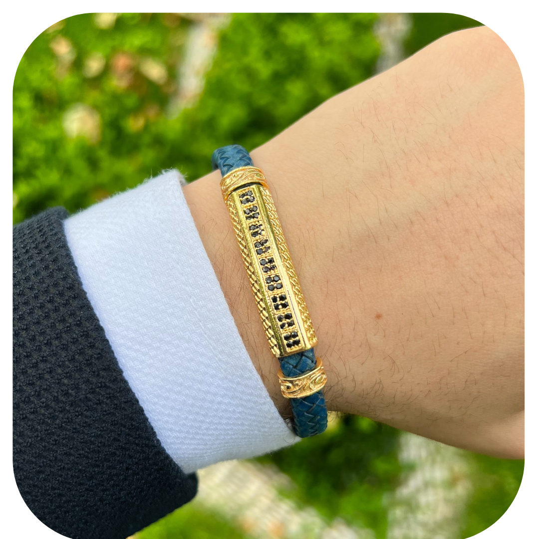 Sıralı Zirkon Erkek Bileklik