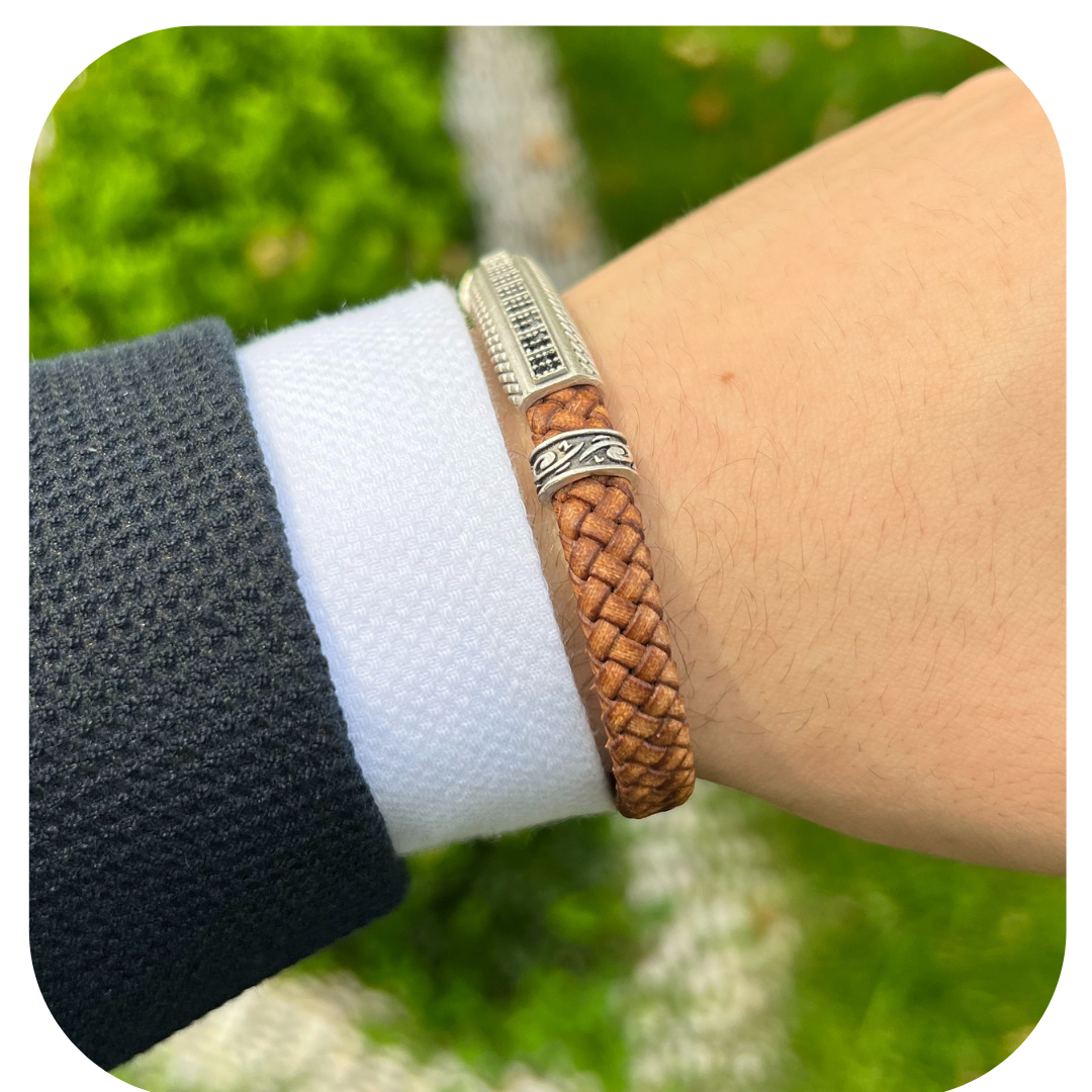 Sıralı Zirkon Erkek Bileklik