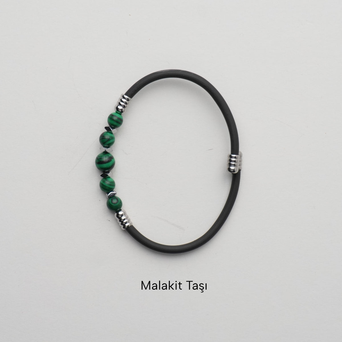 Minimalist Malakit Taşlı Ayarlanabilir Bileklik