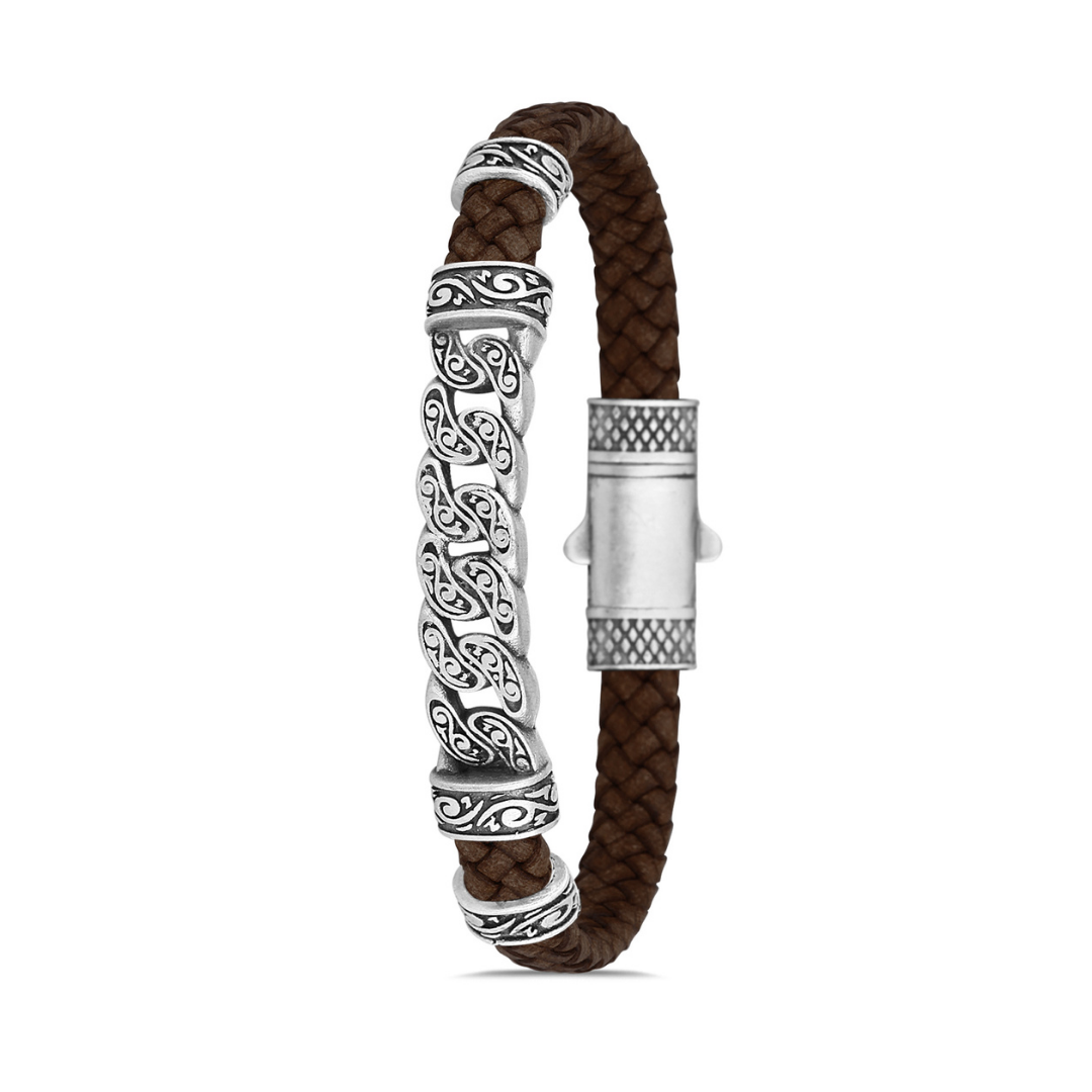 Sarmal Hakiki Deri Bileklik