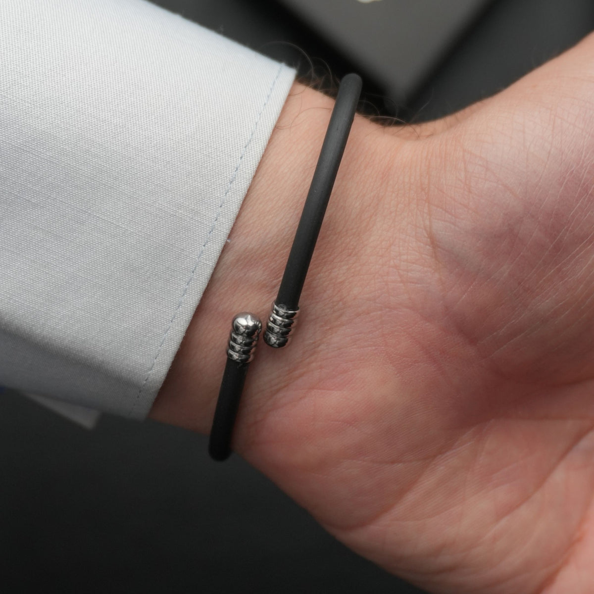 Minimalist Oniks Doğal Taşlı Ayarlanabilir Bileklik