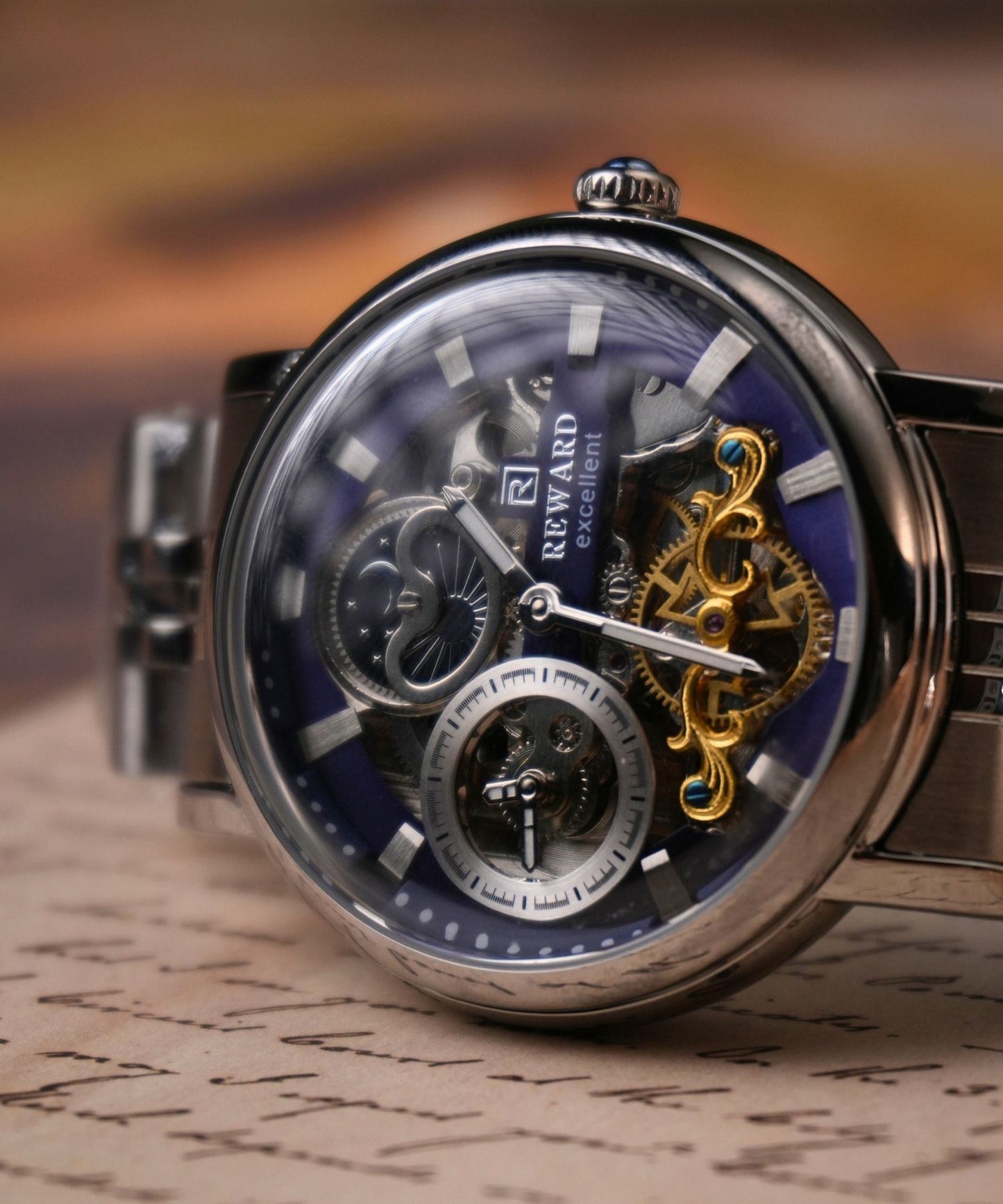 Reward Mavi Kadran Old Money Kasa Çelik Saat